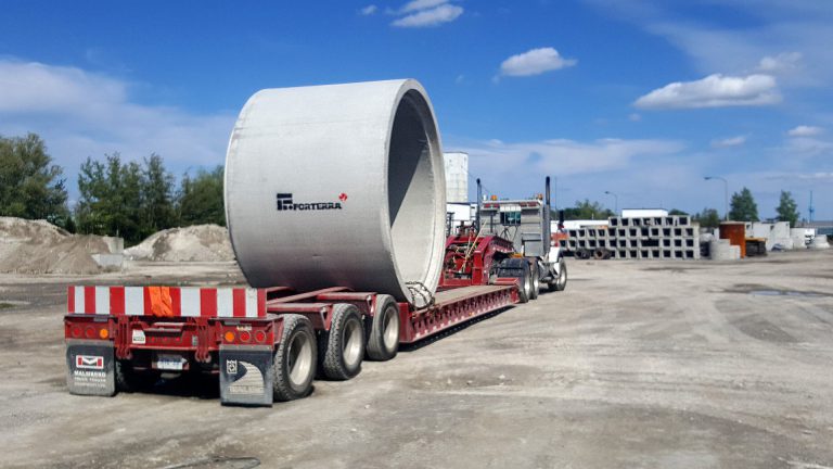 Forterra concrete pipe on truck bed